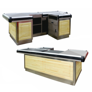 Painted Stainless Shopping Mall Checkout Counter